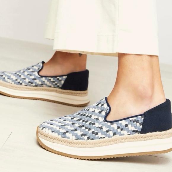 Toms Shoes - Women’s TOMS Jocelyn Denim Espadrille Slip On Shoes Sneakers